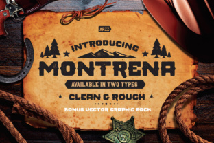 Montrena: A Vintage-Inspired Display Font for Creative Projects